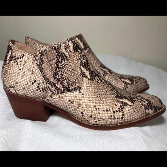 Anthropologie Shoes - Great Condition Anthropologie Snakeskin Booties